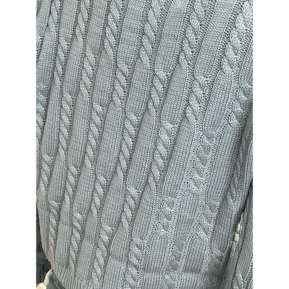 SIGNATURE 8 light blue cable knit cardigan S M L - Picture 10 of 10